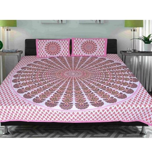 Jaipuri Printed Double Bed-sheet - Apkainterior