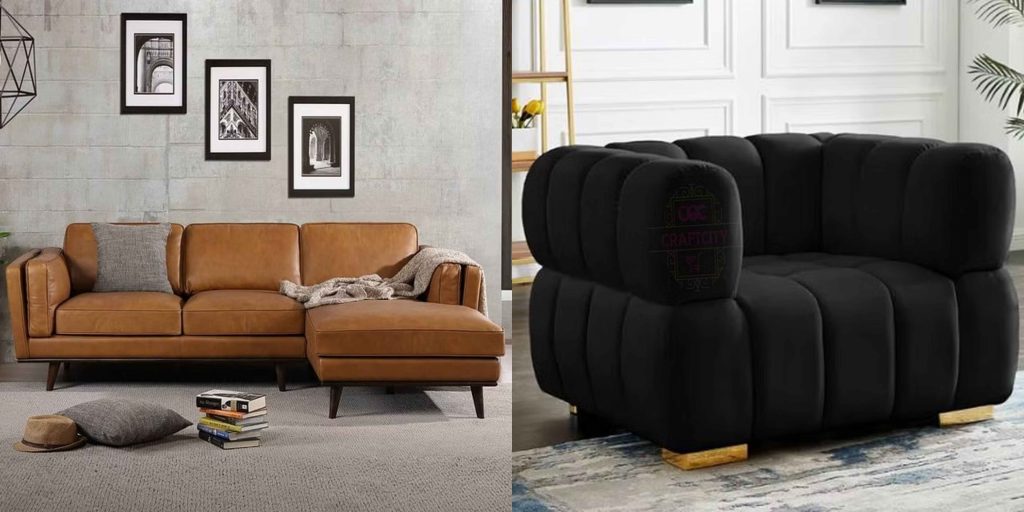  Leather sofa & Single-seater sofa - Apkainteior