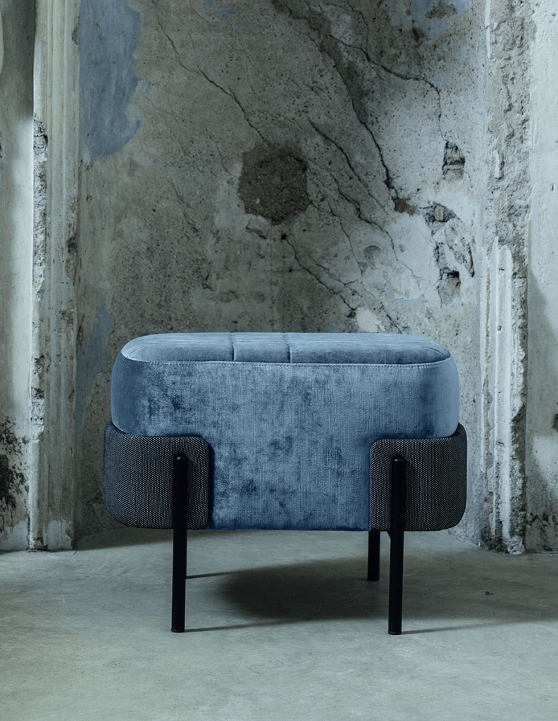 Upholstered Rectangular Fabric Pouffe - Luxurious Chair Designs